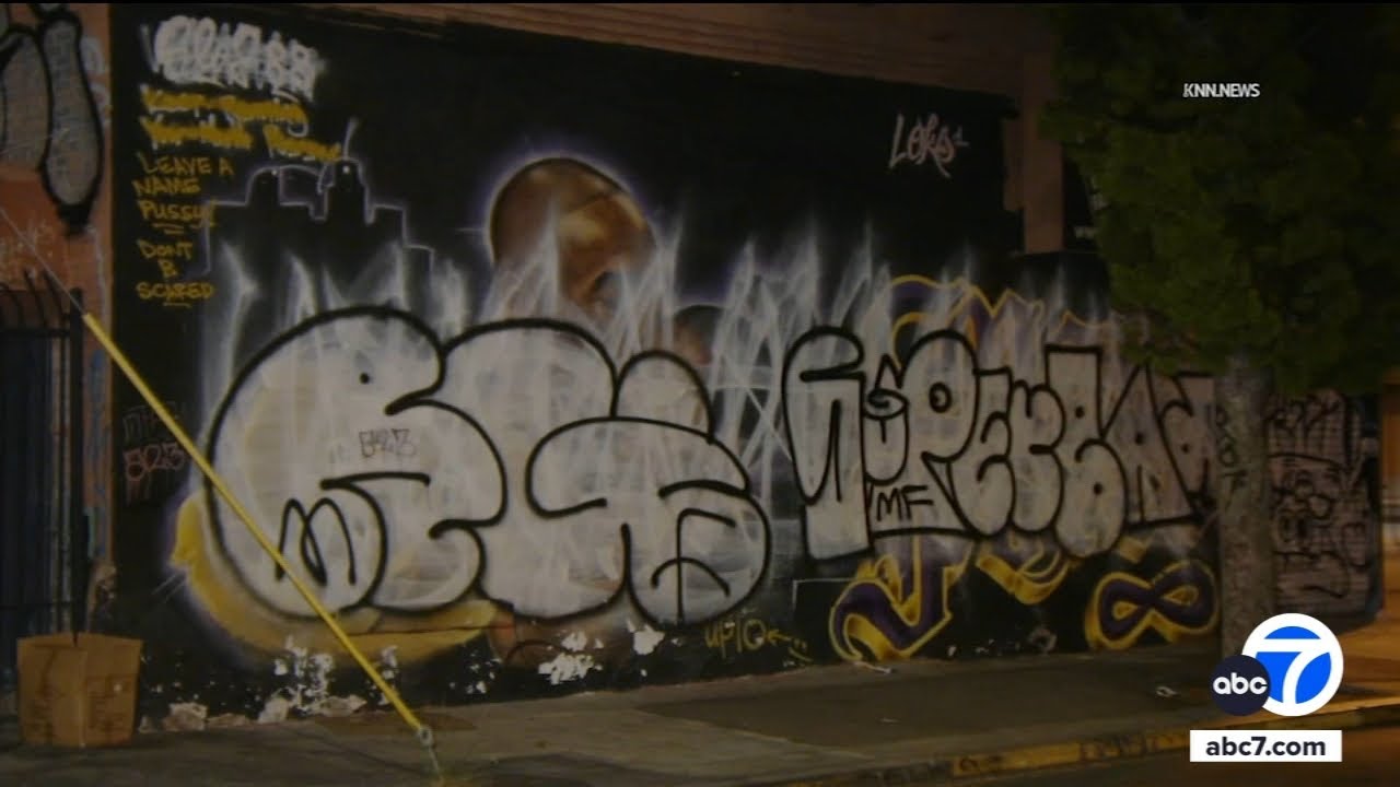 Mural honoring Kobe Bryant, daughter vandalized in downtown L.A.