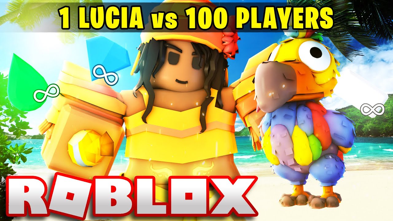 1 vs 100 MANHUNT With INFINITE LOOT... (Roblox Bedwars)