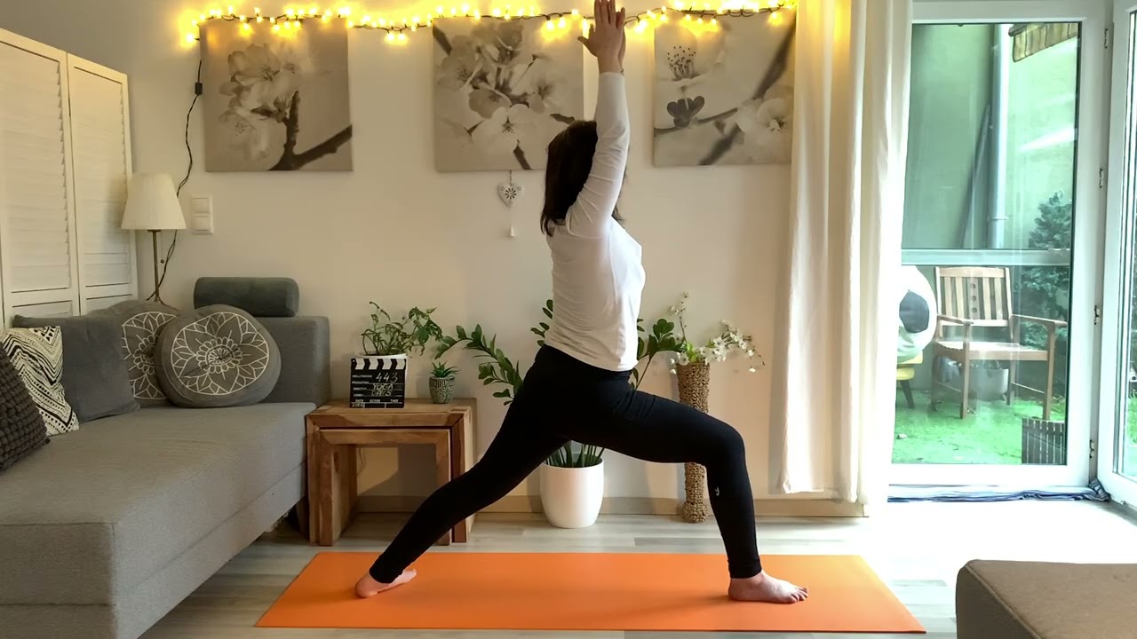 Yoga and pilates 🍒 standing poses, warriors, back, belly, yoga flow.