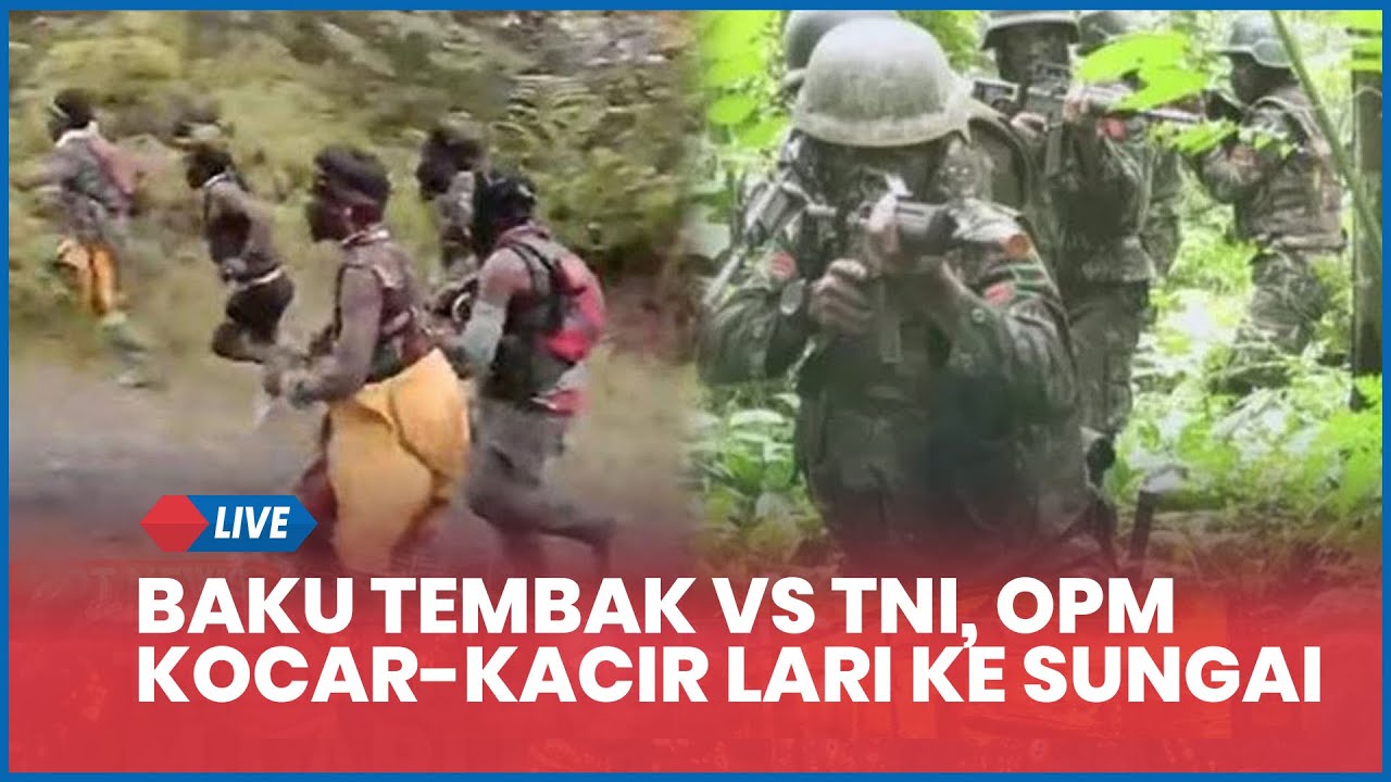 🔴 Tembakan OPM Dibalas Sniper TNI, 10 Menit Diladeni Baku Tembak, 4 Pentolan KKB Lari ke Sungai