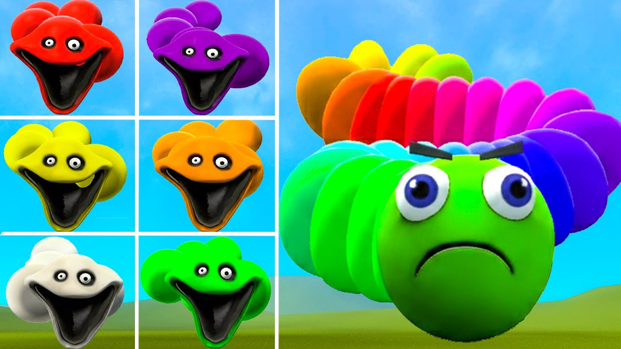 I MADE ROBLOX HUNGRY RAINBOW WORM FROM Slither.io GAME In Garry's Mod!