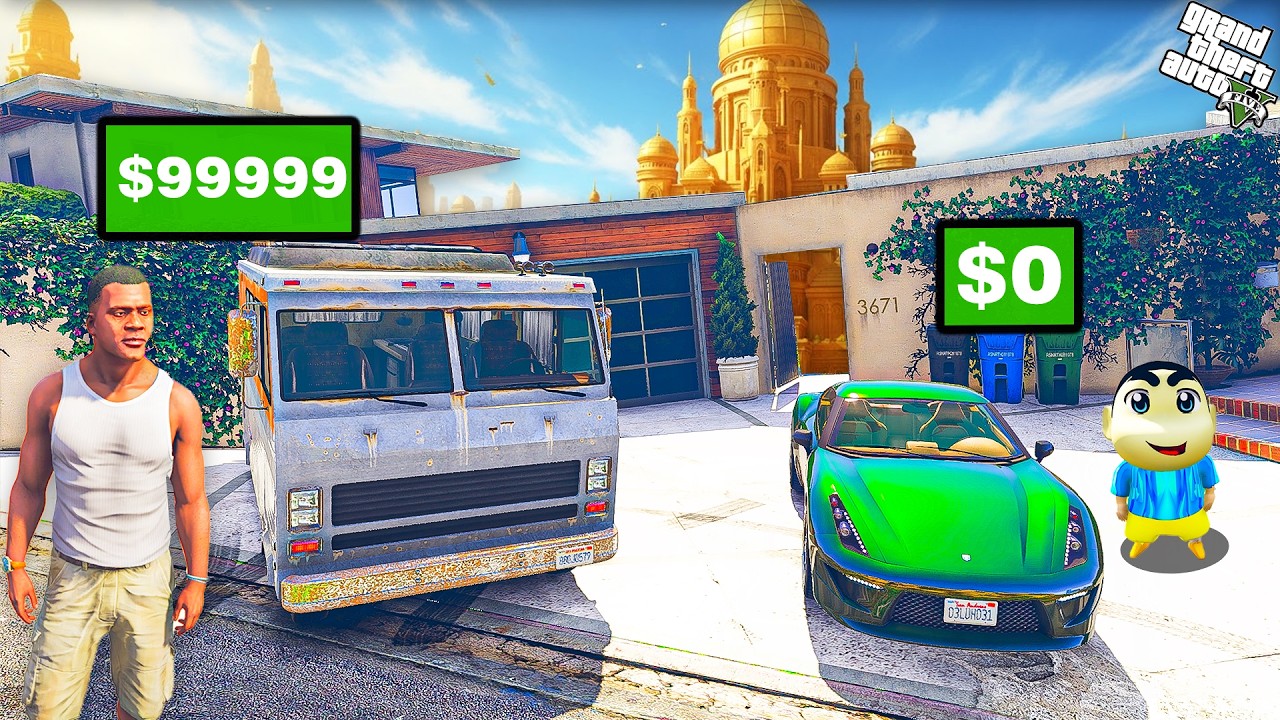 Franklin And Shinchan Supercar Upgrade Challenge in GTA 5
