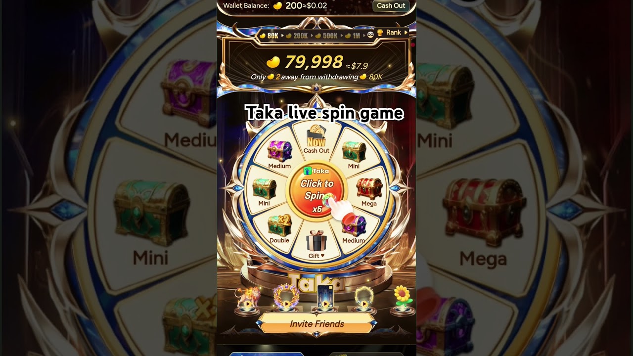 Taka Live Spin Game $8