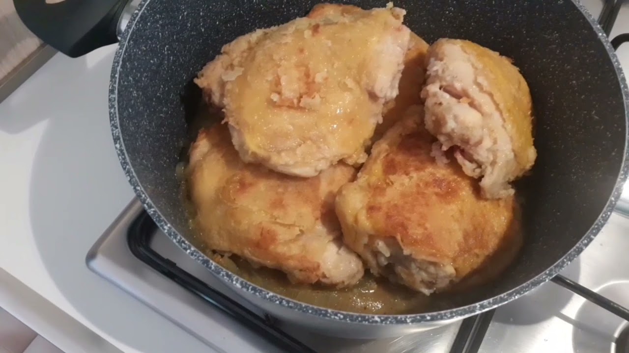 Куриные бедрышка в винном соусе   Sovracosce di pollo in salsa di vino