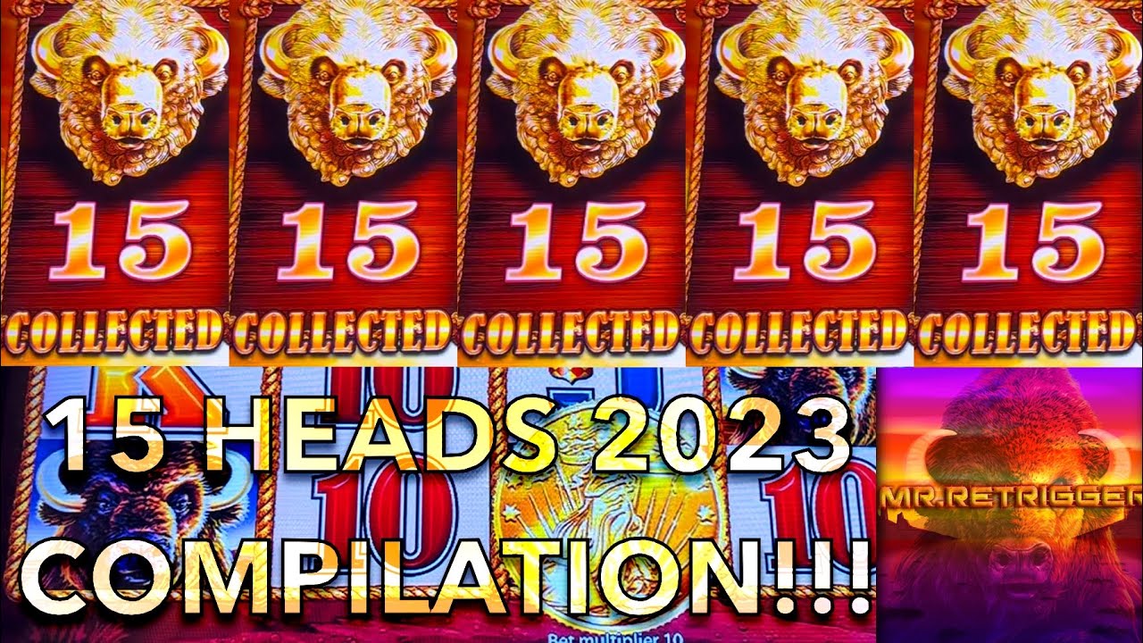 I HIT 15 HEADS ON BUFFALO GOLD FIVE TIMES IN 2023!!!! MASSIVE WINS!!!!!