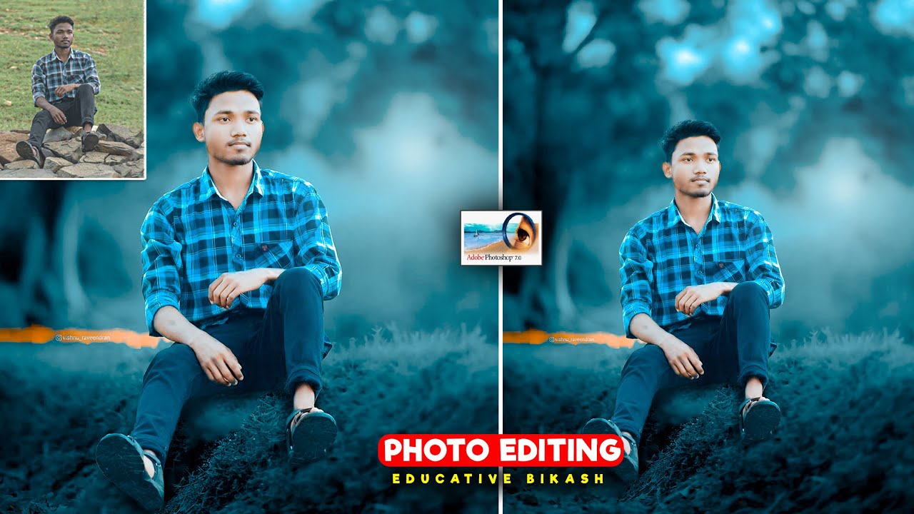 Adobe Photoshop 7.0 Background Change CB Editing Tutorial - Photoshop Photo Editing