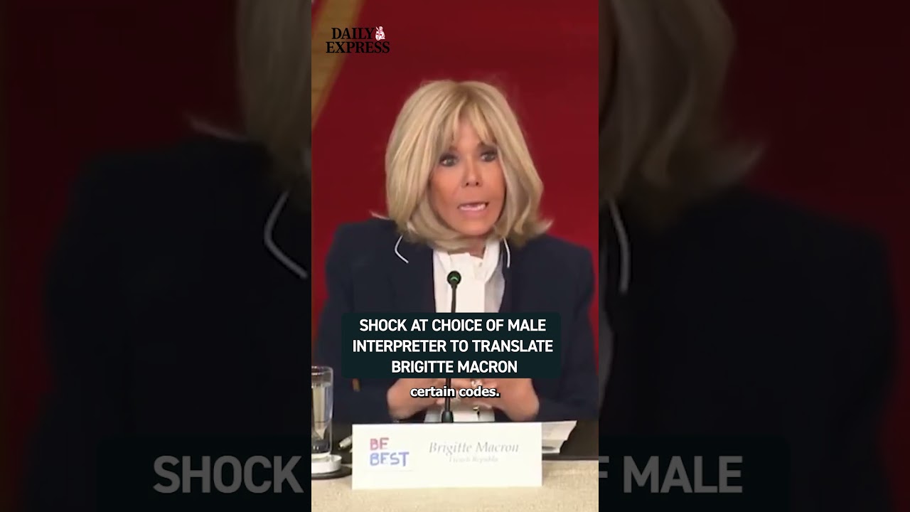 Controversy has erupted over the use of a male interpreter for Brigitte Macron at a tech summit 😳