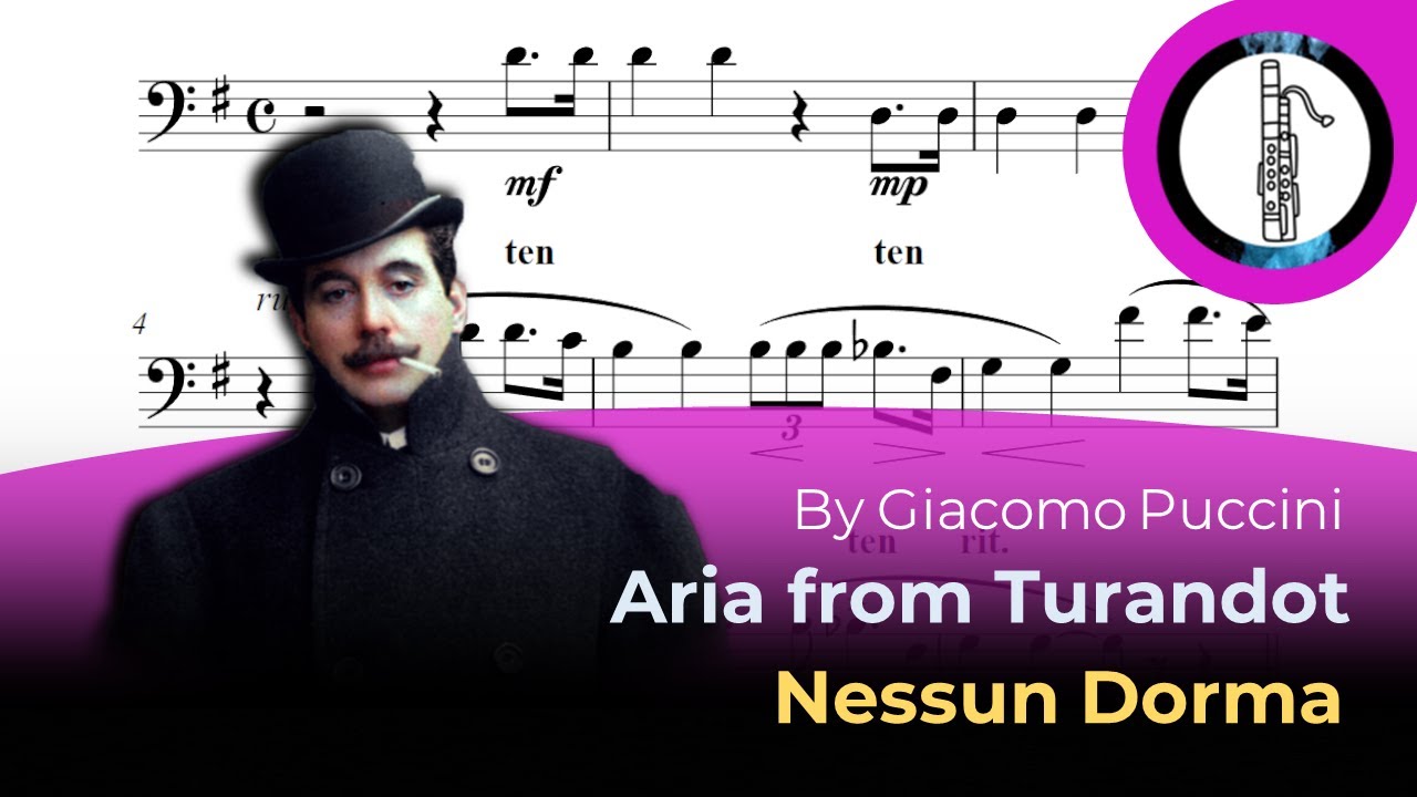 Bassoon Play-Along: Nessun Dorma, Aria from Turandot by Giacomo Puccini. 👇No metronome👇