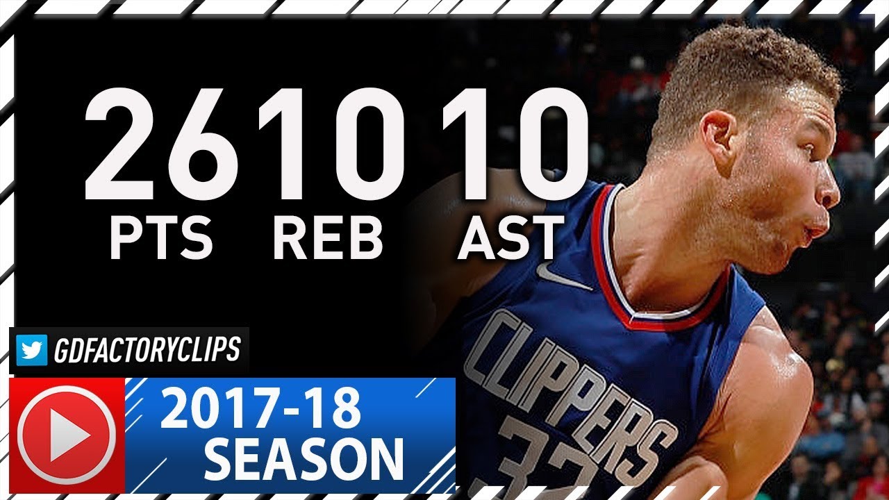 Blake Griffin Triple-Double Full Highlights vs Hawks (2017.11.22) - 26 Pts, 10 Reb, 10 Ast