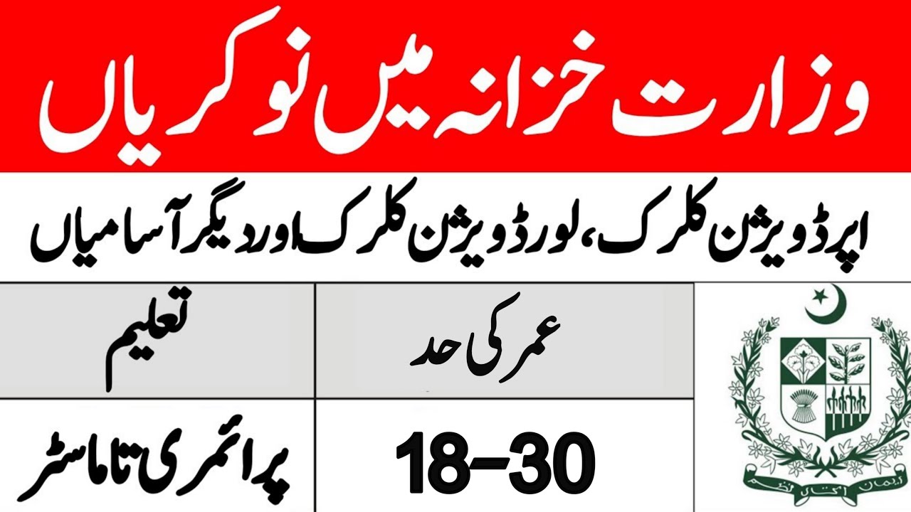 Ministry Of Finance Jobs 2020 | Govt Jobs In Pakistan