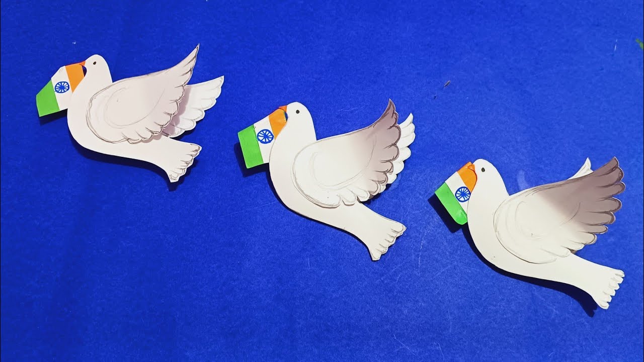 Paper pigeon INDEPENDENCE DAY CRAFT | Independence day paper craft idea | How to make a paper dove
