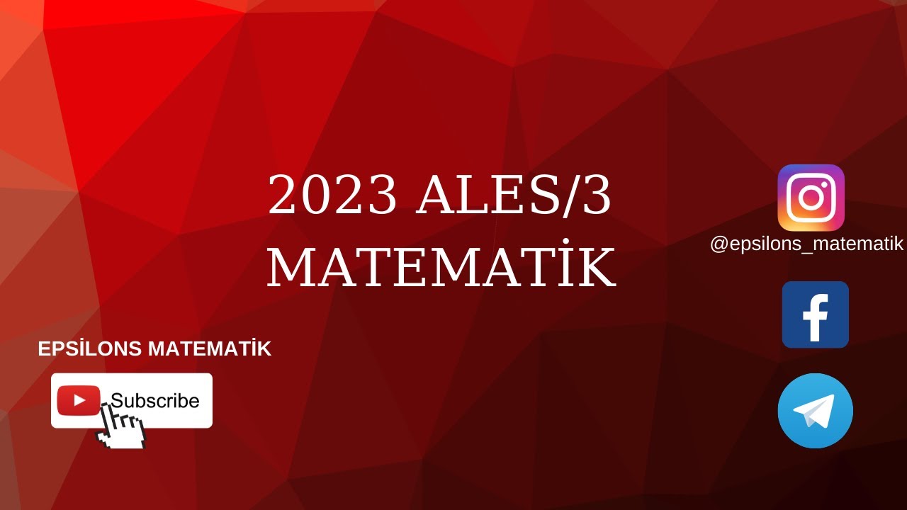 ALES (2022-3) Matematik Soru Çözümleri (25-37)