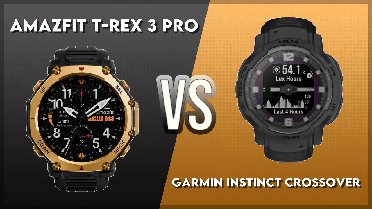 Сравнение Amazfit T-Rex 3 Pro и Garmin Instinct.