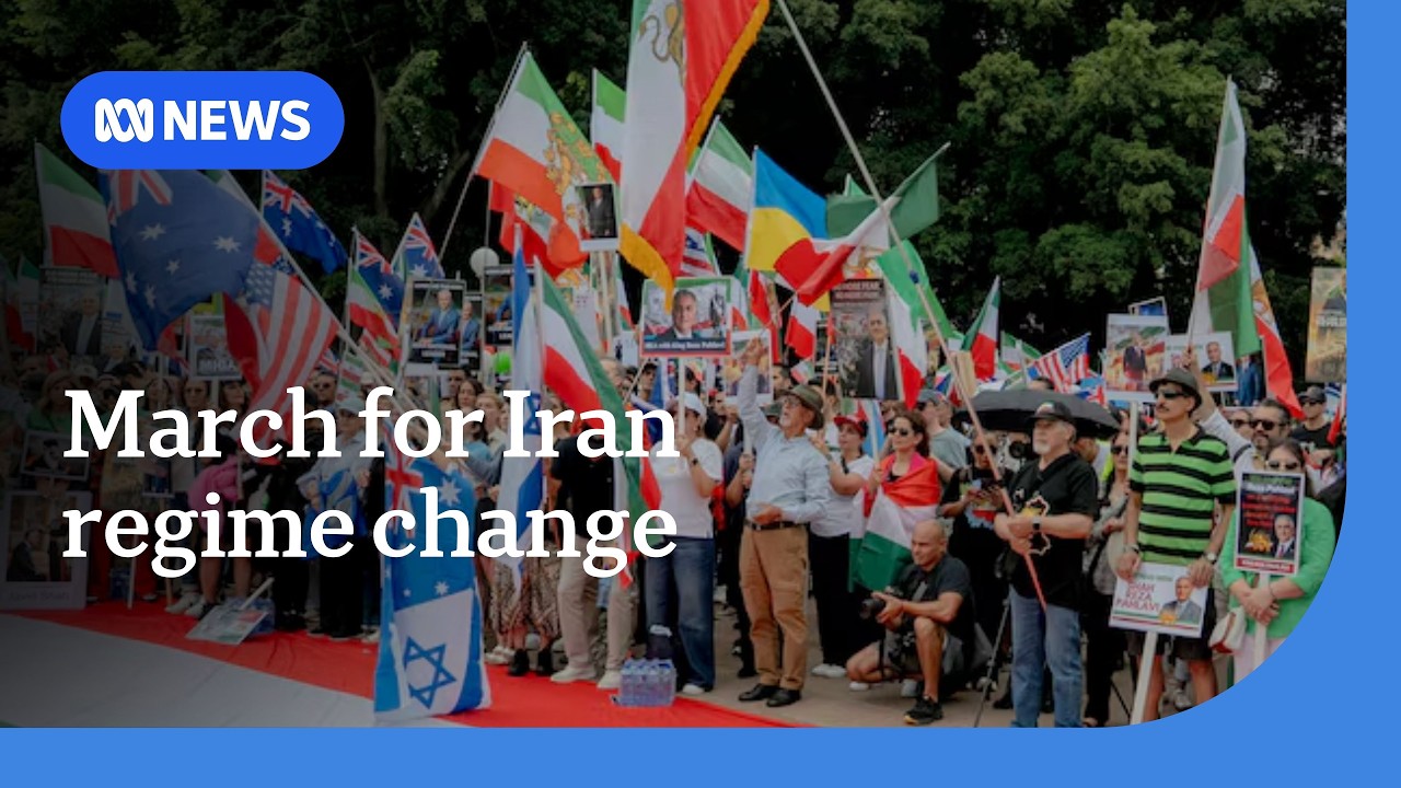 Tens of thousands of Australians march calling for regime change in Iran | ABC NEWS