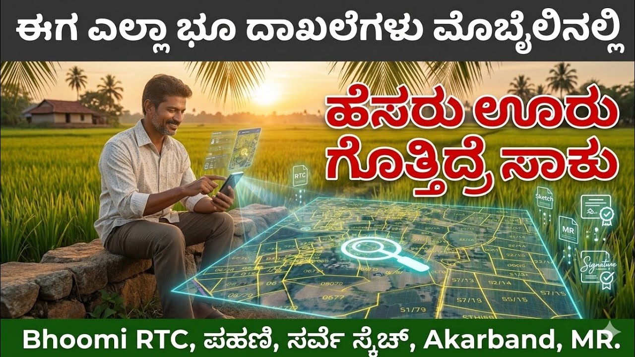 Karnataka Land Records Online |Bhoomi RTC, Pahani, Survey Sketch | Real Estate Tips
