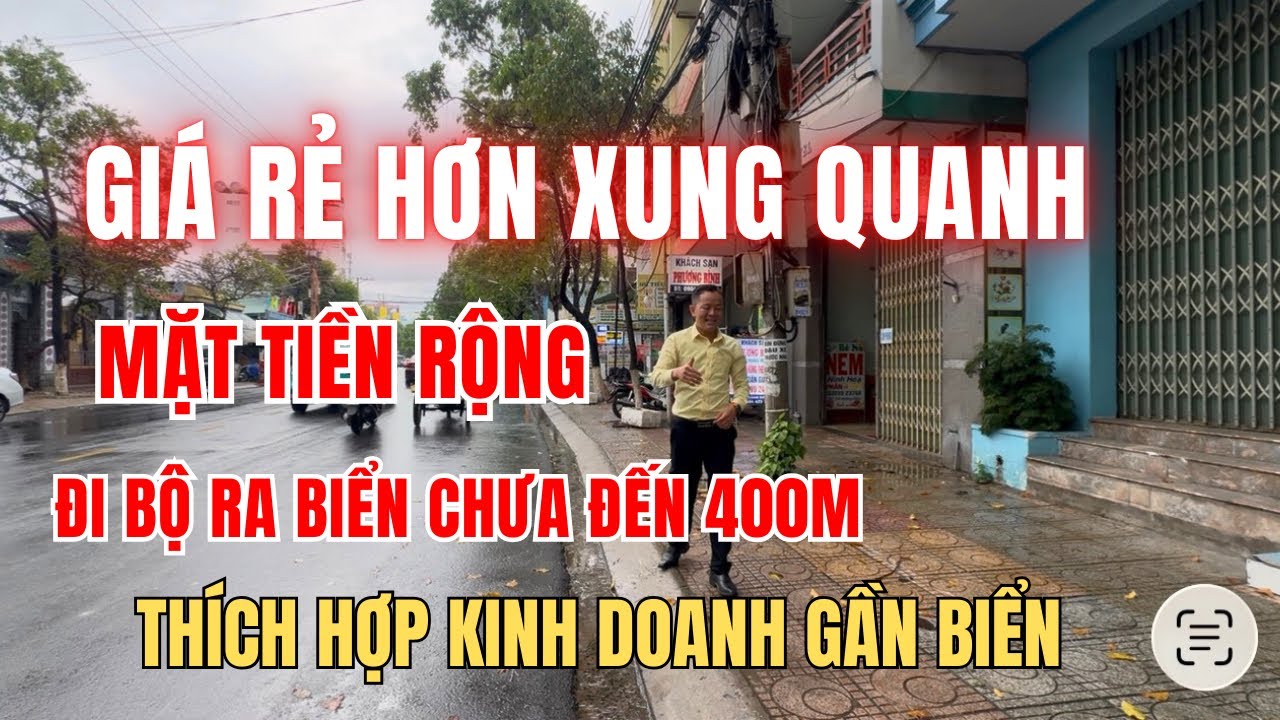 Giá rẻ hơn xung quanh, mặt tiền rộng ra biển chỉ 400m. Thích hợp kinh doanh du lịch tại Nha Trang 