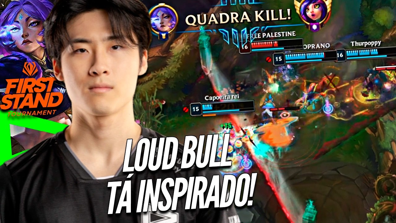 POR ISSO ELE GANHOU O CBLOL, LOUD BULL LUTA MUITO BEM, QUADRAKILL de YUNARA - TREINO FIRST STAND