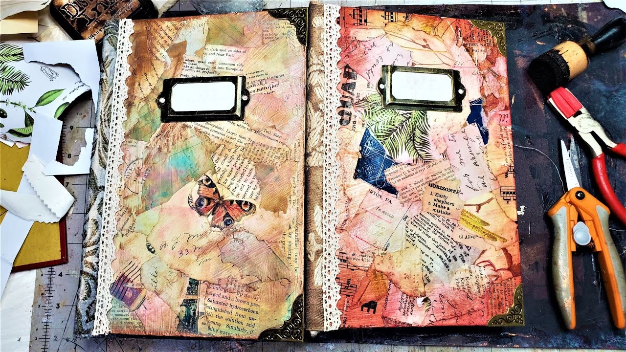 How to Make a Collage Journal Cover for Junk Journals! Part 2 Fun Easy Tutorial! The Paper Outpost!