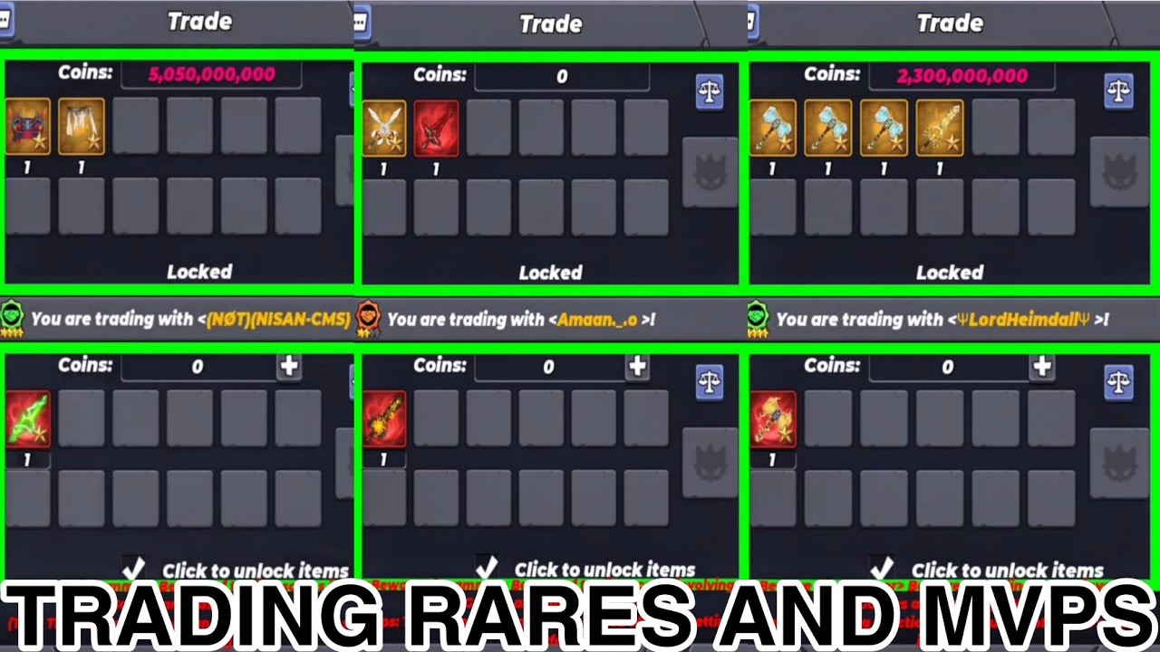 VALUES OF RARE AND MVP SWORDS TRADING IN SKYBLOCK BLOCKMAN GO