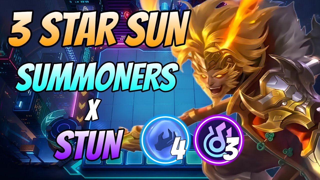 3 STAR SUN, SUMMONERS & STUN SYNERGY COMBO !! AUSTUS SKILL 2 | MLBB MAGIC CHESS