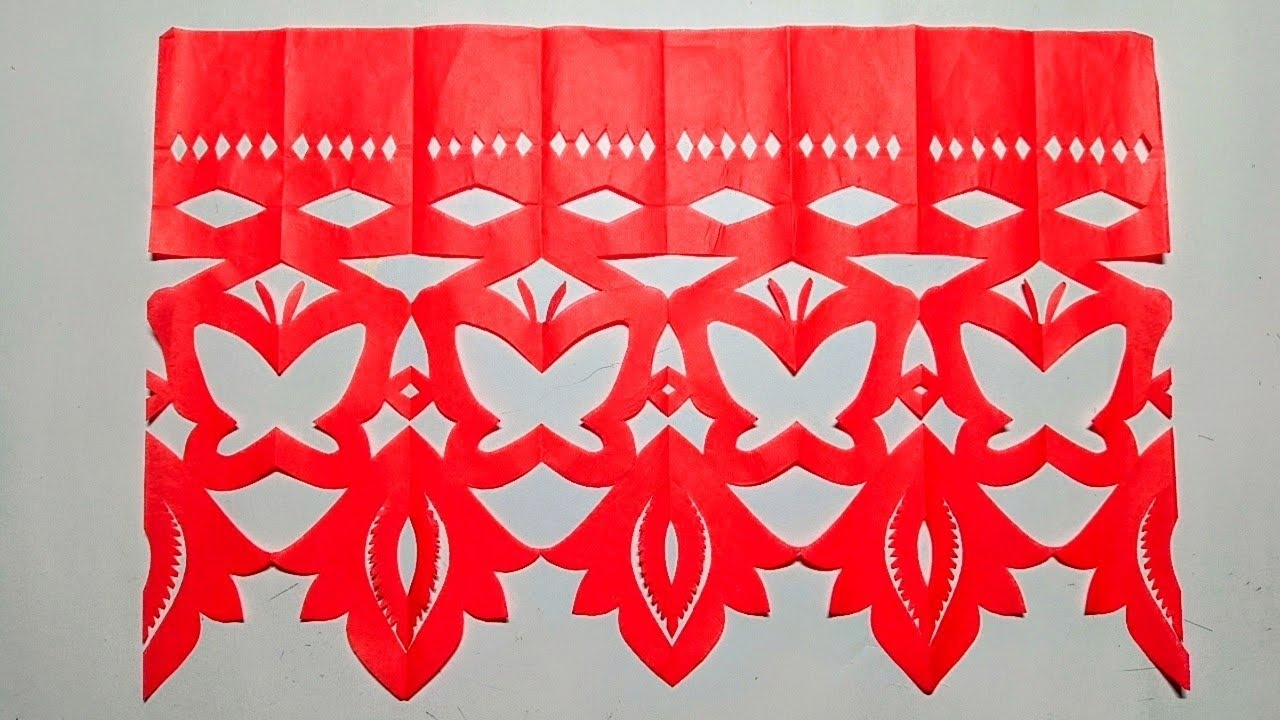Butterfly paper cutting design 🦋 ! Easy paper cutting design for decoration !  Colour Paper Crafts !