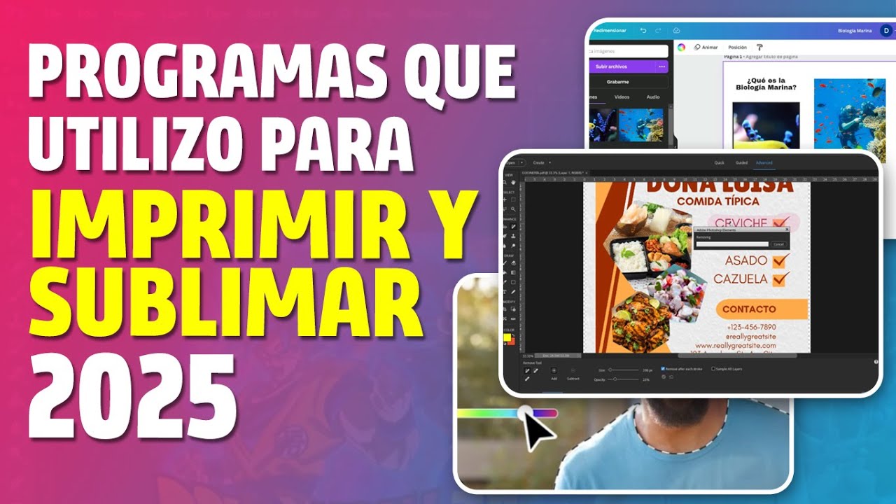 Estos Programas utilizo para Dise&ntilde;ar, Imprimir y Sublimar en 2025