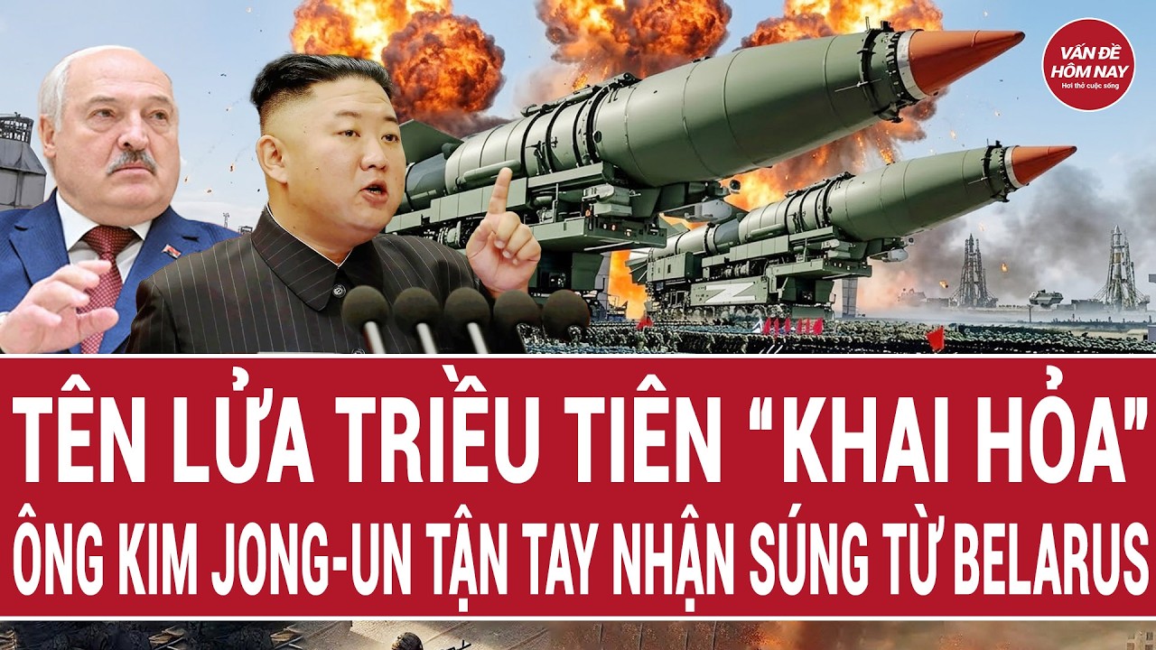 T&ecirc;n lửa Triều Ti&ecirc;n &ldquo;khai hỏa&rdquo;; &ocirc;ng Kim Jong-un tận tay nhận s&uacute;ng từ Belarus