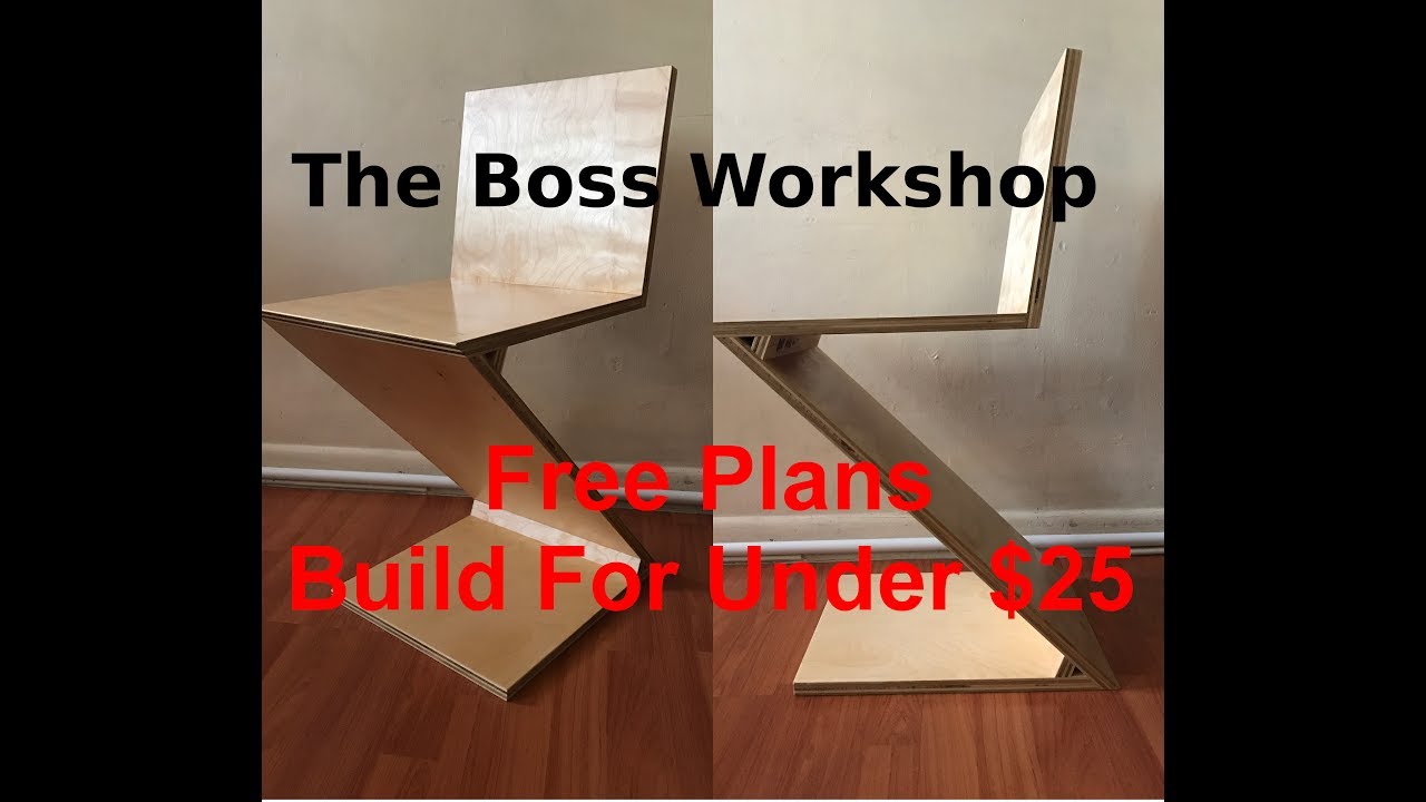 DIY Zig-Zag Chair | Modern | How To |  Build For Under $25 | Free Plans