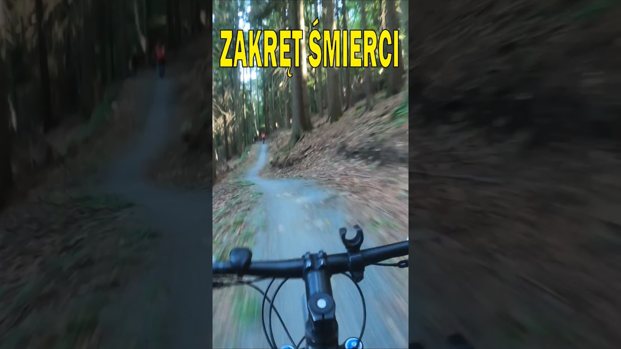 Uwaga ostry zakręt na singletrack Stronie Śląskie niebieska, sekcja 15 #mtb #rower #uwaga