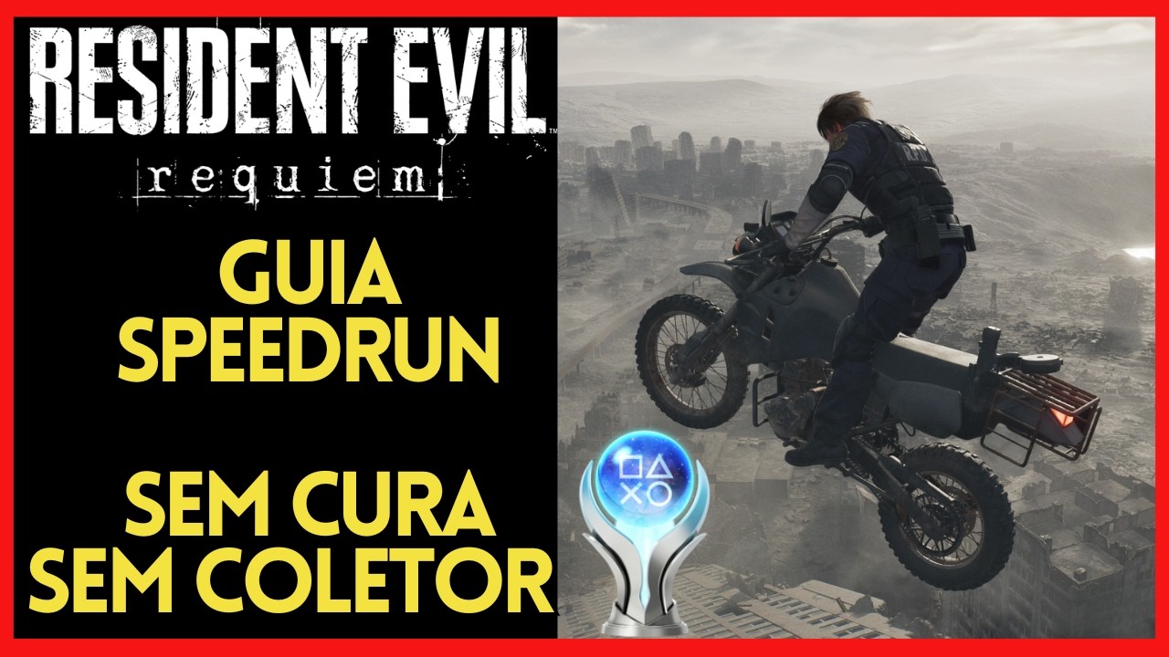 RESIDENT EVIL REQUIEM: 3 Troféus em 1 run! (Speedrun + Sem Curar + Sem Coletor)