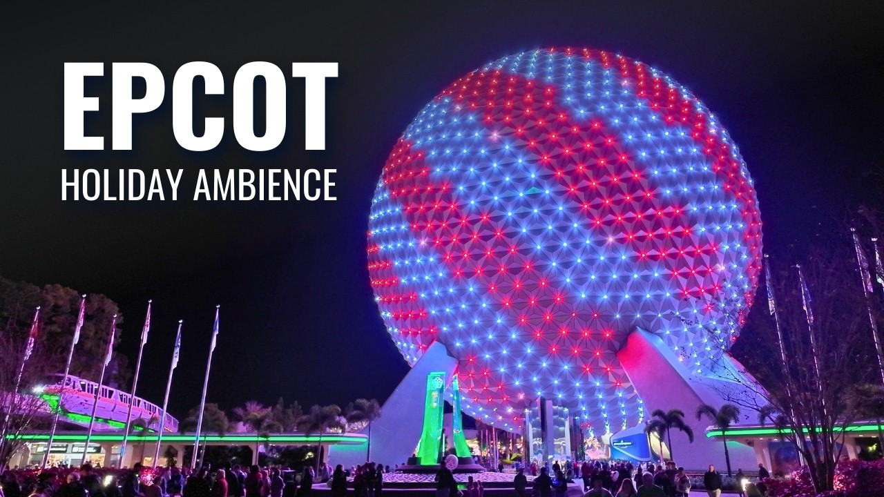 EPCOT Festival of the Holidays evening ambience | 4K