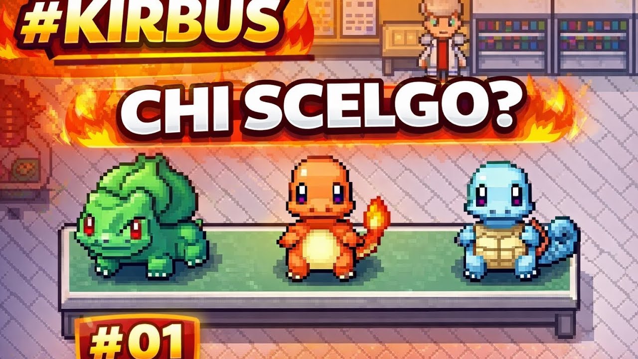 Primo episodio Pokémon Rosso fuoco # 01 @KIRBUS #KIRBUS @BOBBI_