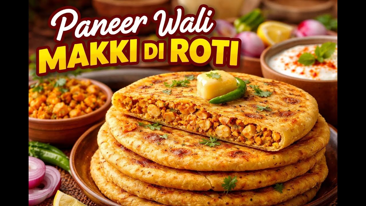 ਇੱਕ ਵਾਰੀ ਬਣਾਈ ਤਾਂ ਰੋਜ਼ ਮੰਗੋਗੇ – ਪਨੀਰ ਮੱਕੀ ਦੀ ਰੋਟੀ/I Tried The Most Delicious Paneer Makki Di Roti!