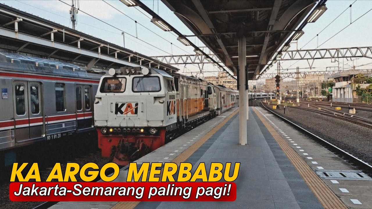 KERETA API SEMARANGAN PALING PAGI | Naik KA Argo Merbabu dari Jakarta ke Semarang 2025 #keretaapi