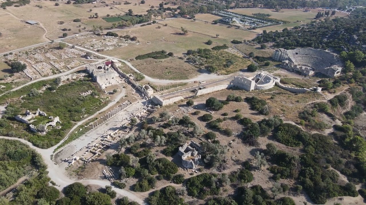 Patara, Archealogical site,(Birthplace of Santa Claus)T&uuml;rkiye, Drone 4K