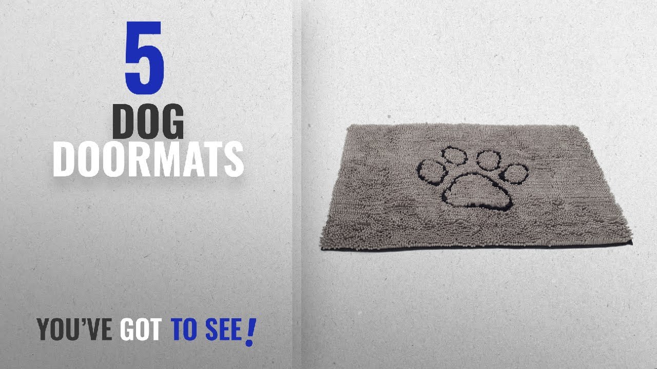 Top 10 Dog Doormats [2018 ]: Dog Gone Smart Dirty Dog Doormat, Large, Grey