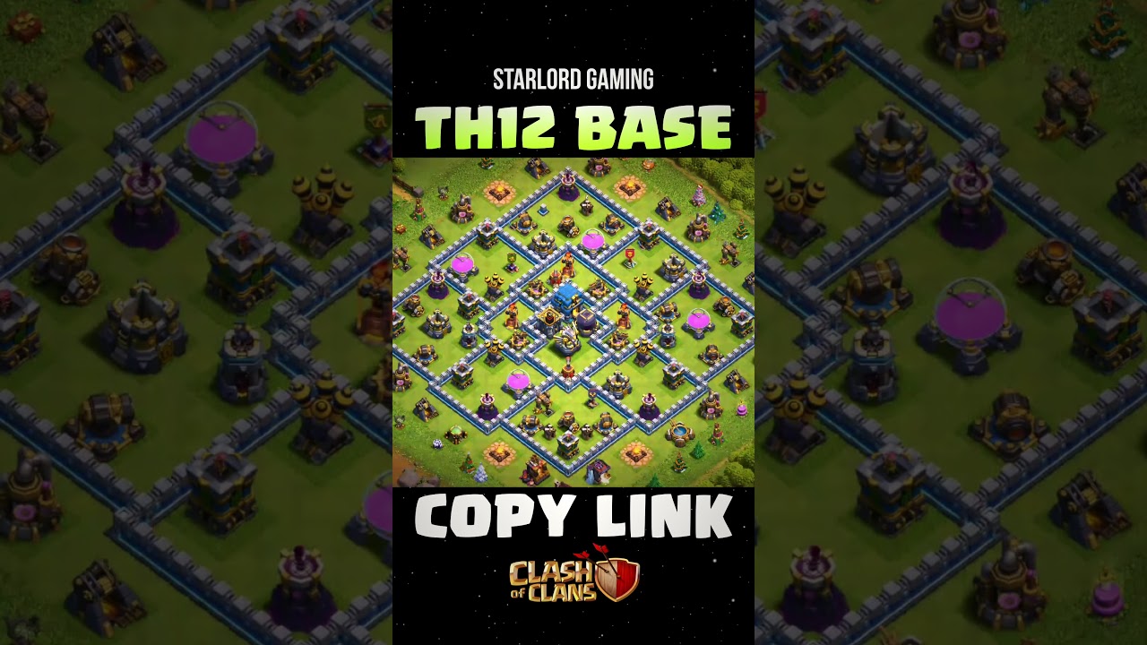 НОВАЯ РАТУША 12 Гибридная база с LINK - Clash of Clans