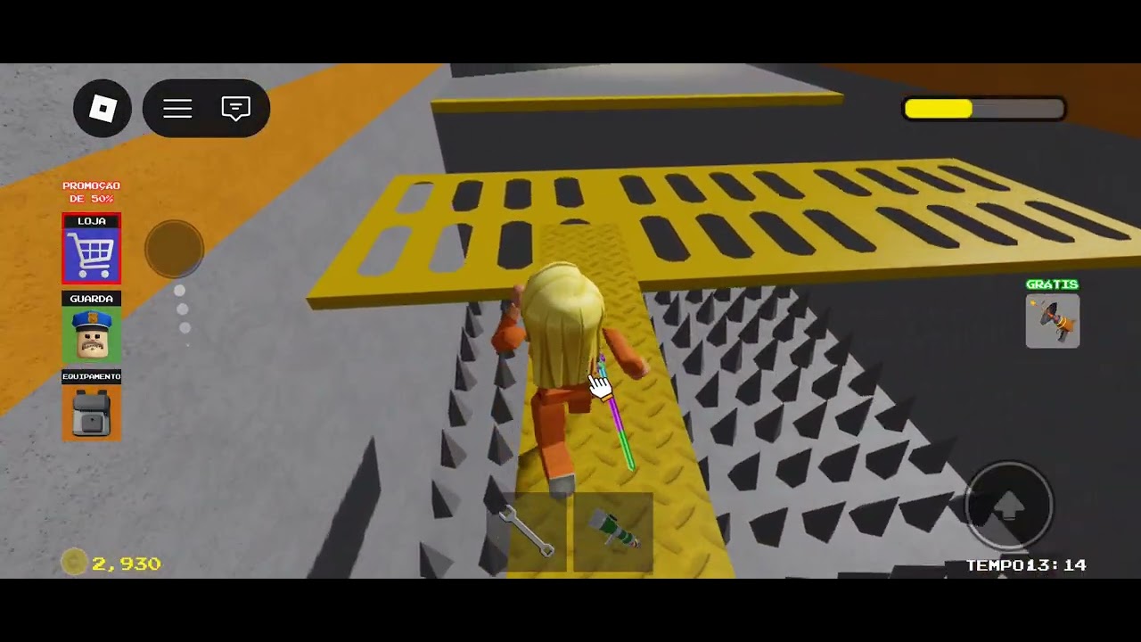 Jogando a fuga do Barry no Roblox 