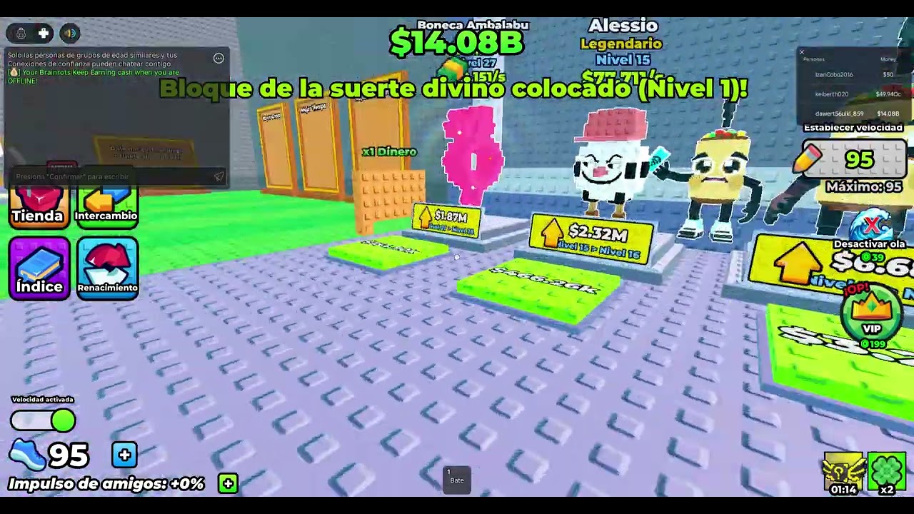 jugando escapa del tsunami por lucky block en roblox
