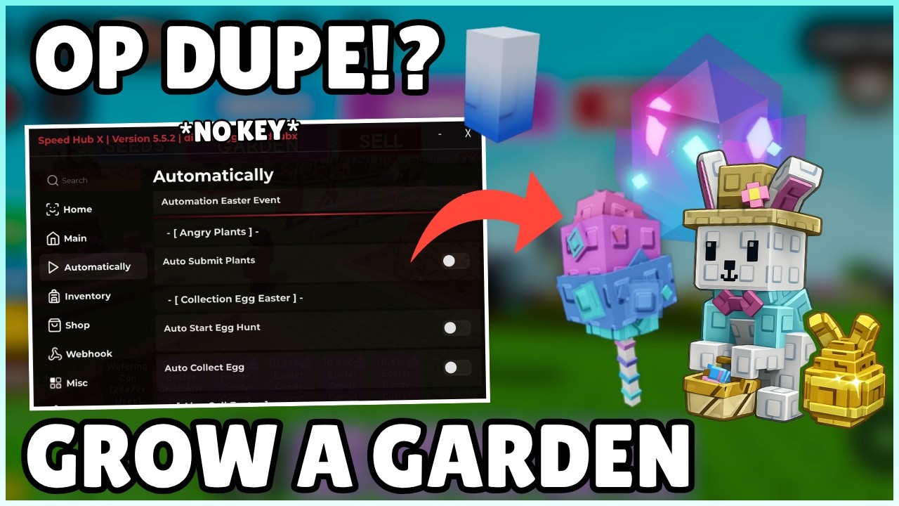 [🐰] Grow A Garden Script *NO KEY* | INF CANDY BLOSSOM SEED + AUTO EASTER EVENT & MORE!