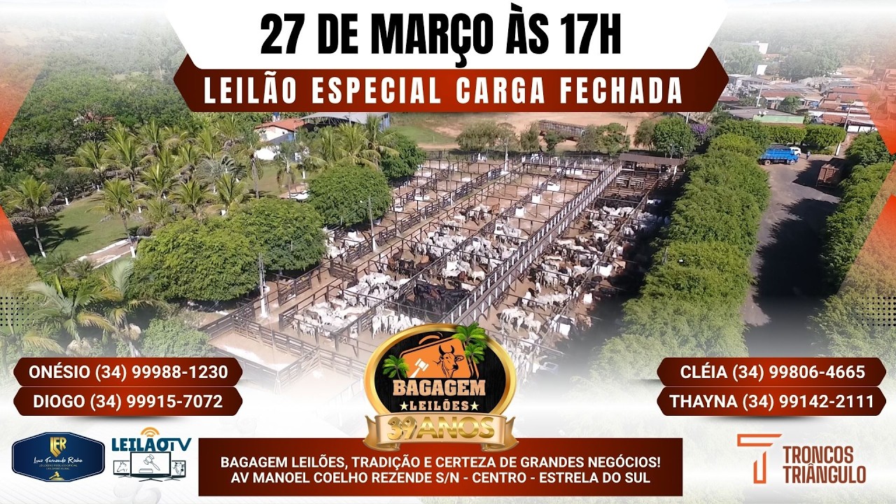 🐂 LEIL&Atilde;O ESPECIAL CARGA FECHADA - BAGAGEM LEIL&Otilde;ES - 27/03/2026 🐂