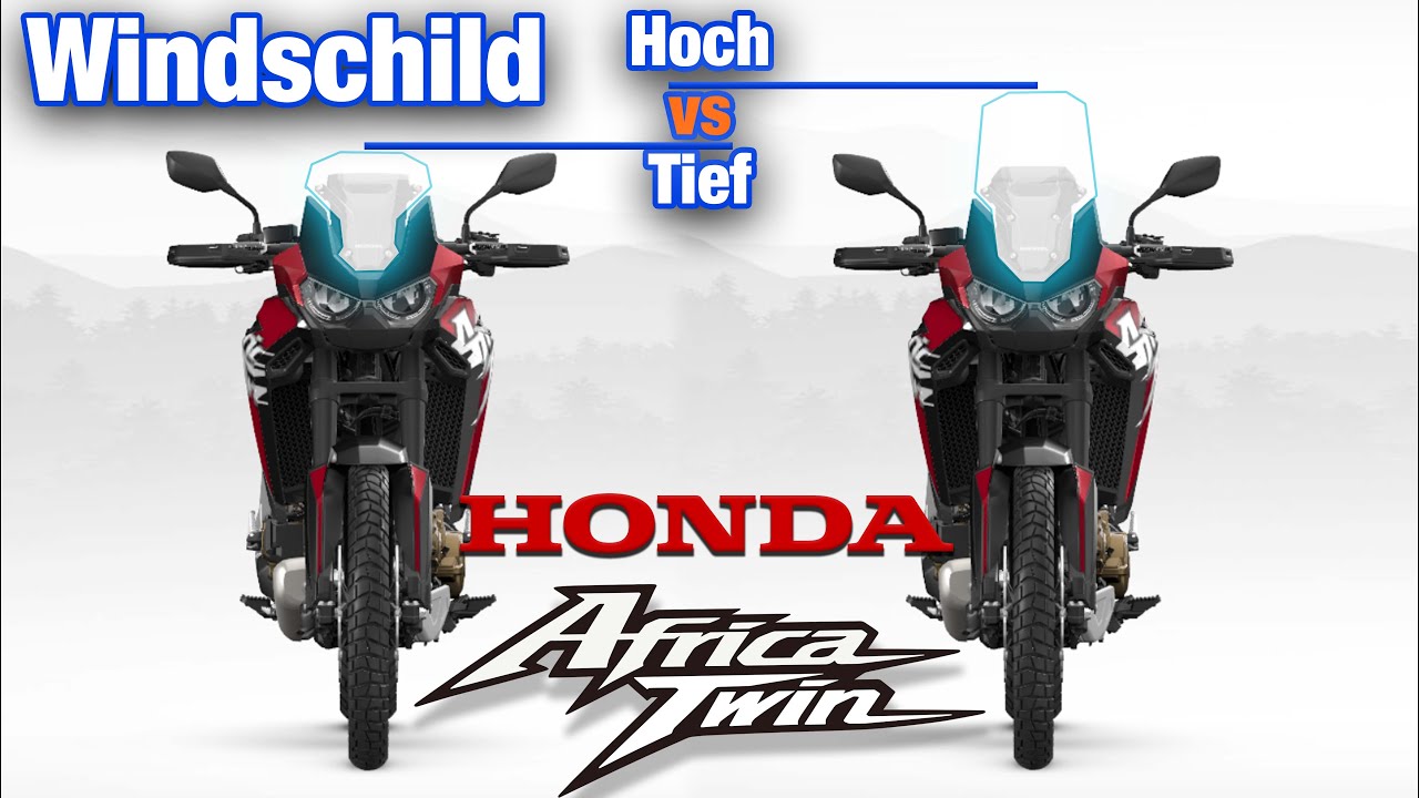 Africa Twin Windschild Vergleich Hoch vs Tief