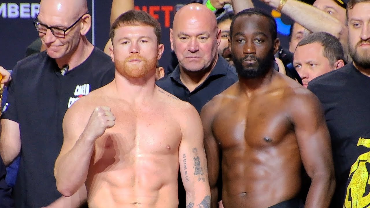 Canelo vs Terence Crawford FULL Weigh In & Face Off video