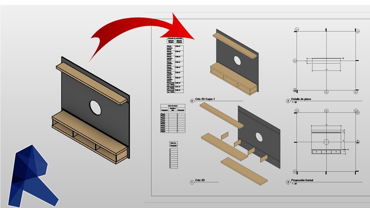 🔴como hacer un despiece de familias en revit (componentes,mobiliarios, etc)