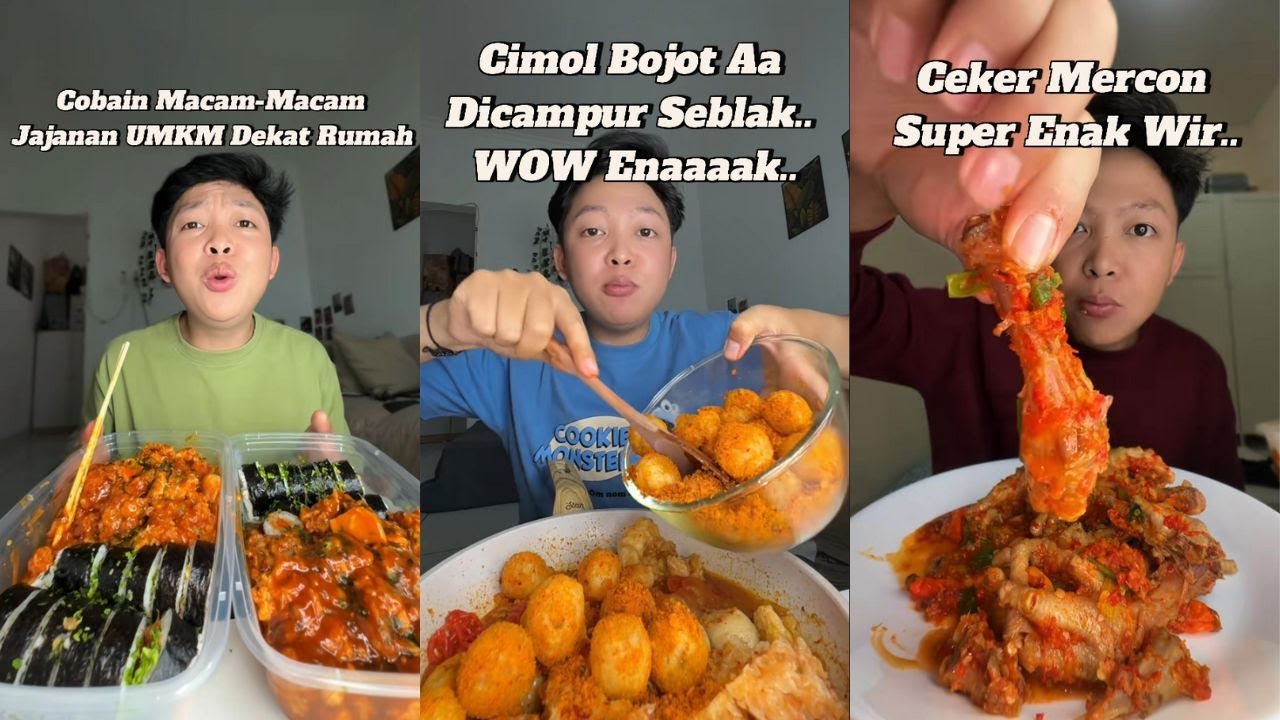 Borong Jajanan Deket Rumah, Cobain Ceker Pedas, Cimol Bojot AA Campur Seblak & Mukbang Tiktoker Arif