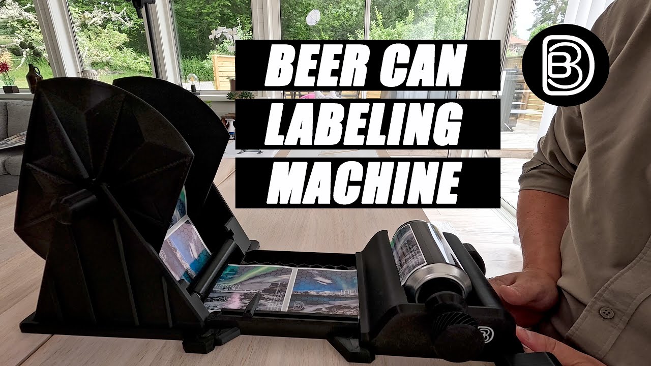 3D printed BEER CAN LABELING MACHINE