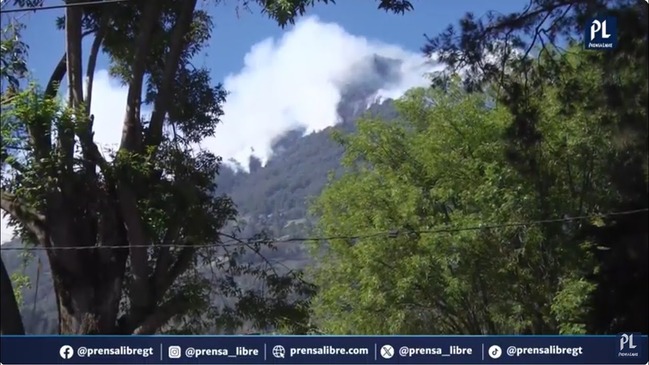 Incendio en el Volcán de Agua. Se reanudan tareas para controlar el fuego