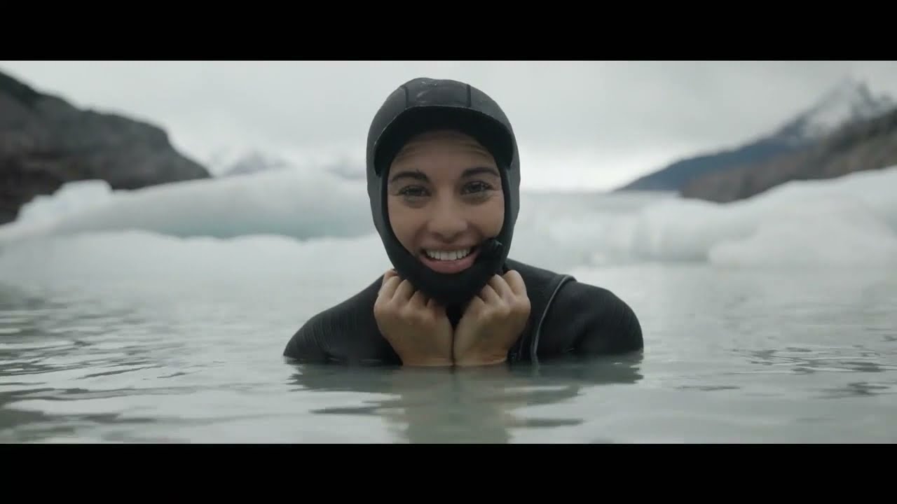 Cote Marchant, kayakista y la primera mujer en liderar exploraciones en el Glacial Grey, Canal 13.