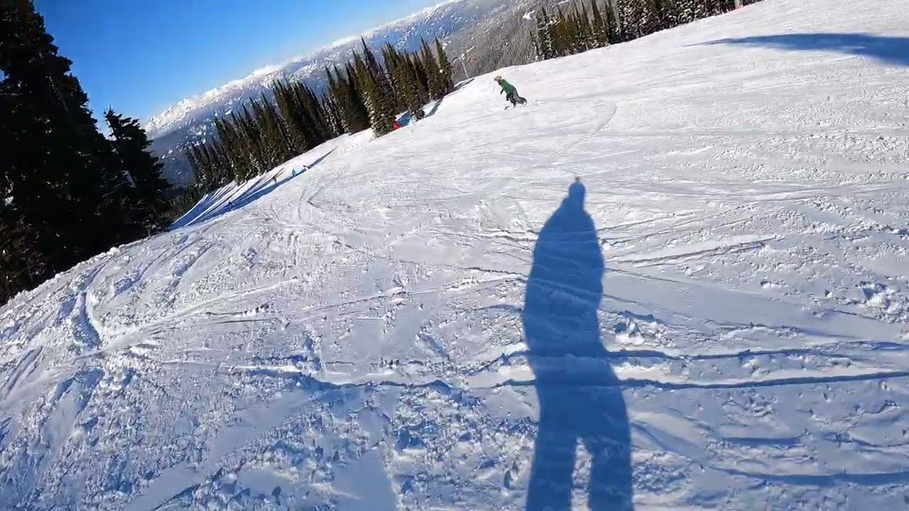 Jen, Mike, Rob, Adam, Deirdre, and Sanci run the terrain park at Whistler