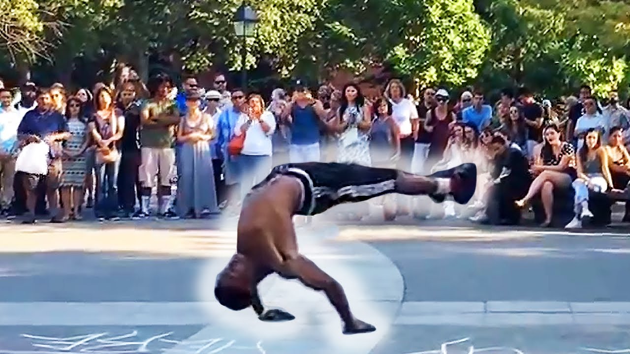 Tic & Tac Breakdancers Street Performers in Washington Square Park, New York